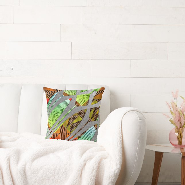 Cojín Decorativo Armonía Afrocentrista: Geométrico Multicolor (Subido por el creador)