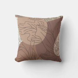 Cojín Decorativo Armonía botánica de Mocha Hibiscus