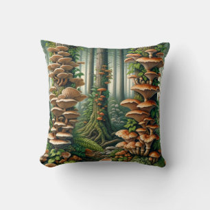 Cojín Decorativo Armonía de la Naturaleza: Patrón botánico sin foco