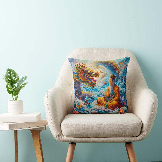 Cojín Decorativo Armonía Eterna: Bendición del Dragón (Silla)