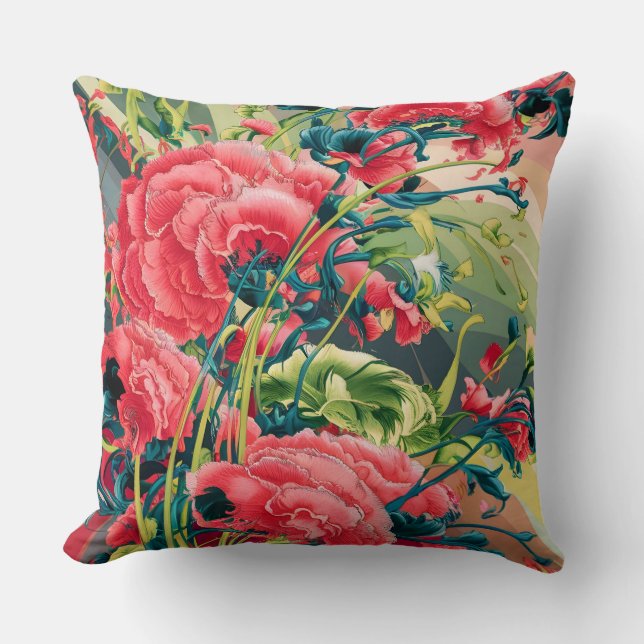Cojín Decorativo Armonía floral: Conjunto de camas inspiradas en Uk (Anverso)