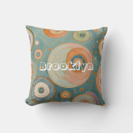 Cojín Decorativo Armonía Kaleidoscope: Los Círculos Swirly Pastel