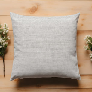 Cojín Decorativo Arpillera Blanca Minimalista Moderna