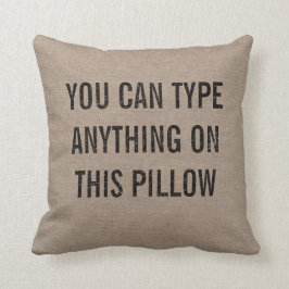 Cojín Decorativo Arpillera personalizada apenada