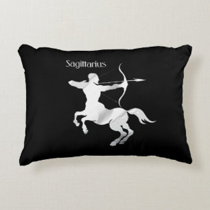 Cojín Decorativo Arquero plateado sagitario Zodiac