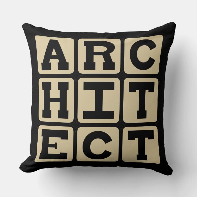 Cojín Decorativo Arquitecto, Diseñador de edificios (Anverso)