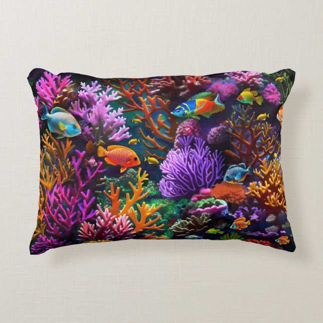 Cojín Decorativo Arrecife de coral (Anverso)
