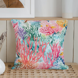 Cojín Decorativo Arrecife de coral marino de verano