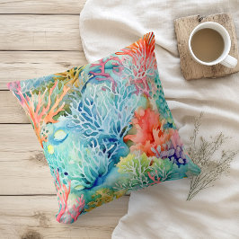Cojín Decorativo Arrecife de coral marino de verano