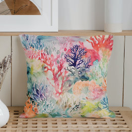 Cojín Decorativo Arrecife de Coral Marino de Verano