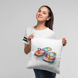 Cojín Decorativo Arrecifes de arrecife Arco Arcoiris Flip Flags