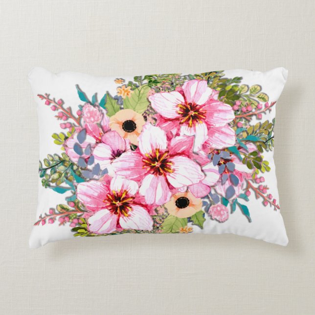 Cojín Decorativo Arreglo de las flores (Anverso)