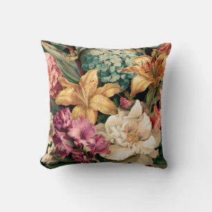 Cojín Decorativo Arreglo Floral Vintage Vibrante