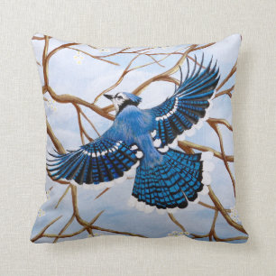 Cojín Decorativo Arrendajo azul altísimo