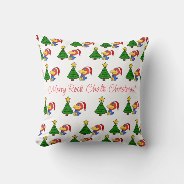 Cojín Decorativo Arrendajo de Navidad (Anverso)
