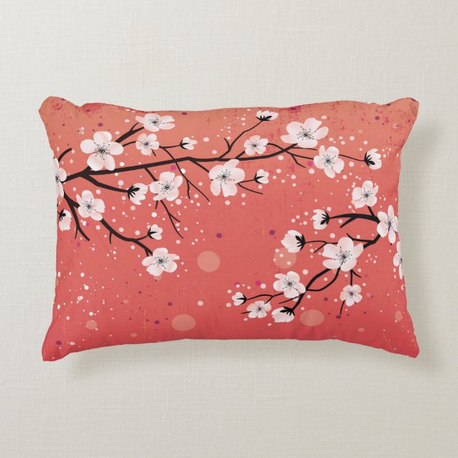 Cojín Decorativo Arroyo negro de cerezo (Anverso)