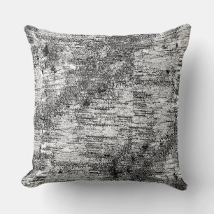 Cojín Decorativo Arroz de árbol negro y blanco