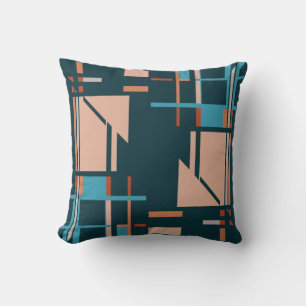 Cojín Decorativo Arroz de coral en oscuro aspecto geométrico Verde