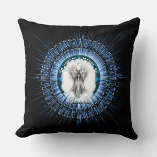 Cojín Decorativo Arsencia Ethereal Silver Light Fractal Art