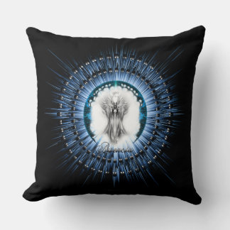 Cojín Decorativo Arsencia Ethereal Silver Light Fractal Art