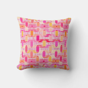 Cojín Decorativo Art Deco chic industrial - rosa, melocotón, dorado