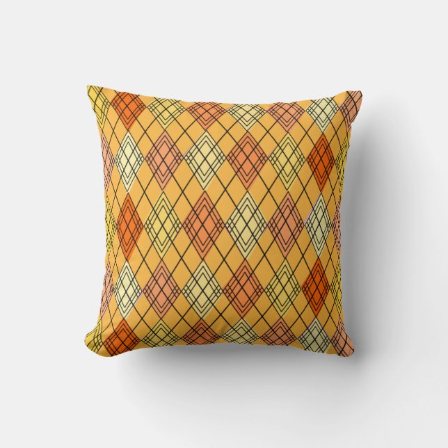 Cojín Decorativo Art Deco Citrus Argyle (Anverso)