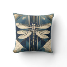 Cojín decorativo Art Deco Dragonfly