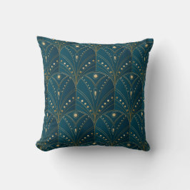 Cojín Decorativo Art Deco pattern with gold geometric shapes