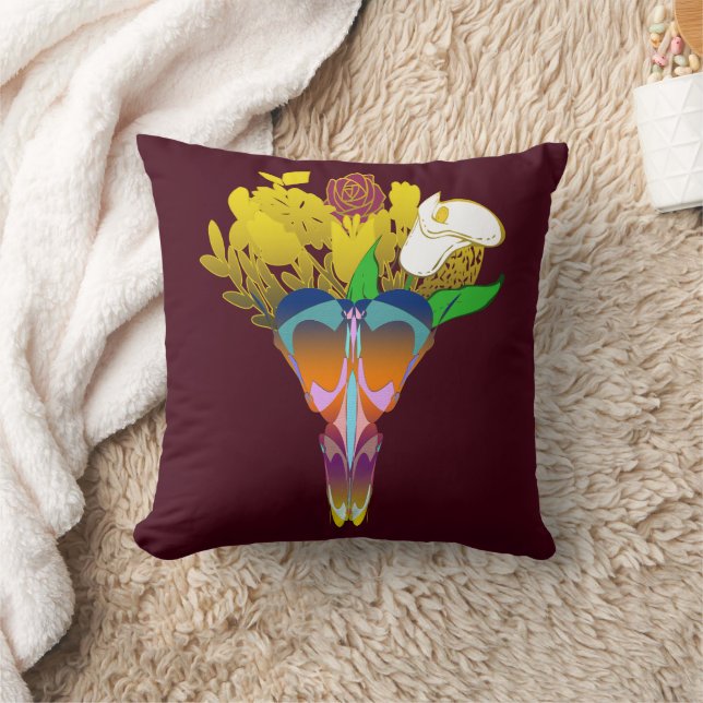 Cojín Decorativo Art Deco Vase with Golden Flowers (Manta)