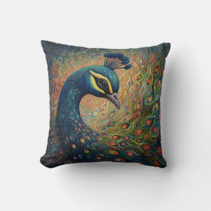 Cojín Decorativo Art Nouveau de Peacock