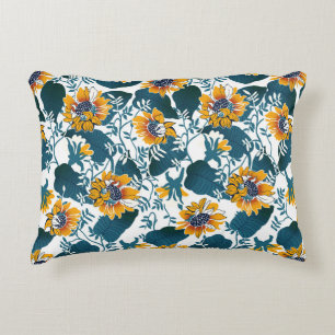 Cojín Decorativo Art Nouveau, estampado floral.