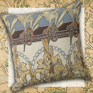 Cojín Decorativo Art Nouveau Flor & Línea