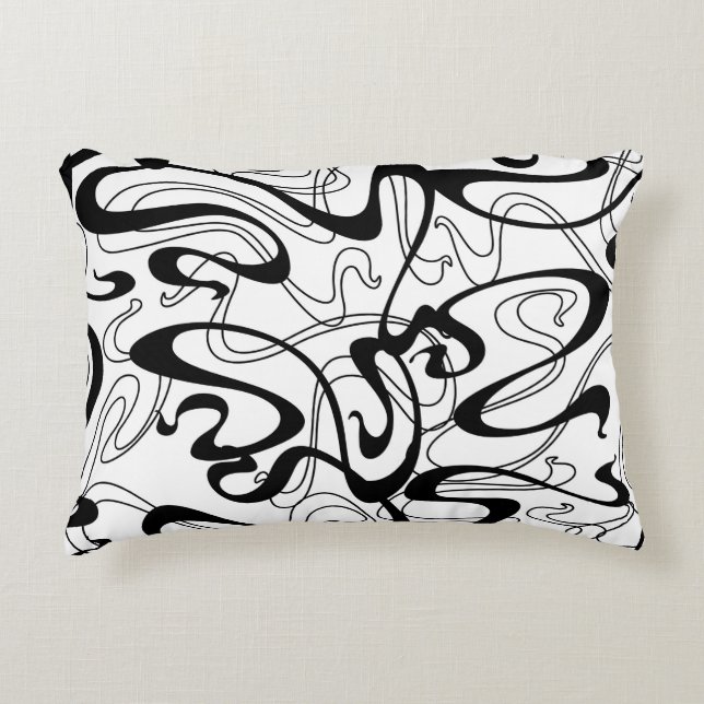 Cojín Decorativo Art Nouveau seamless pattern. Curl texture in vint (Anverso)