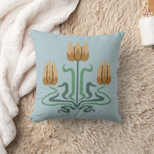 Cojín decorativo Art Nouveau Tulip Trio (Manta)
