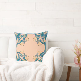 Cojín Decorativo Art Nouveau Verde azulado Peach
