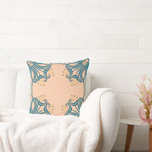 Cojín Decorativo Art Nouveau Verde azulado Peach