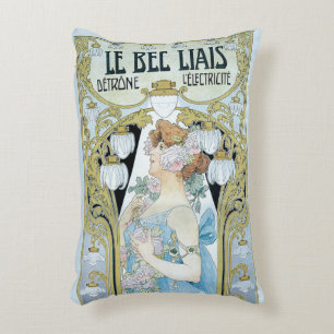 Cojín Decorativo Art Nouveau vintage Le Bec Liais, Privat Livemont