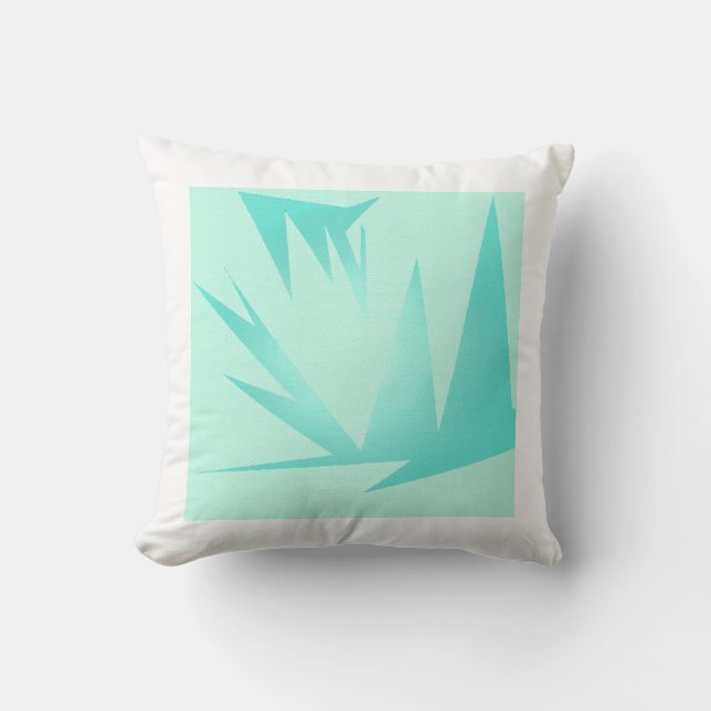 Cojín Decorativo Arte abstracto azul turquesa (Anverso)