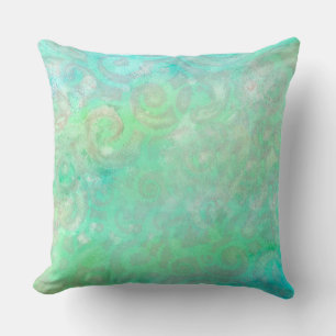 Cojín Decorativo Arte abstracto azul y verde