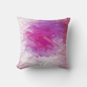 Cojín Decorativo Arte abstracto de color rosa morado