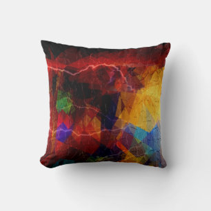 Cojín Decorativo Arte abstracto de cubismo Patrón geométrico retr