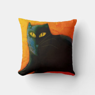 Cojín Decorativo Arte abstracto de gato negro