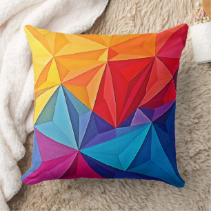 Cojín Decorativo Arte abstracto de prisma geométrico audaz