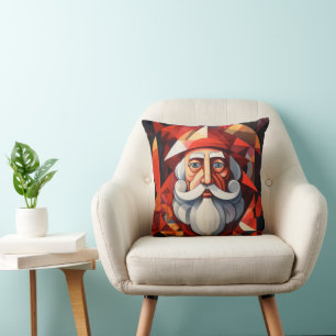 Cojín Decorativo Arte abstracto de Santa Claus