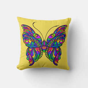Cojín Decorativo Arte abstracto decorativo de la mariposa