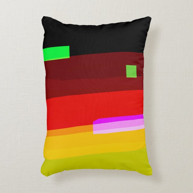Cojín Decorativo Arte abstracto del arcoiris (Frente (Vertical))