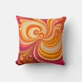 Cojín Decorativo Arte abstracto dinámico de "Swirl vibrante"