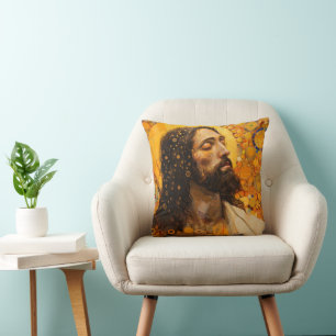 Cojín Decorativo Arte abstracto dorado de Cristo