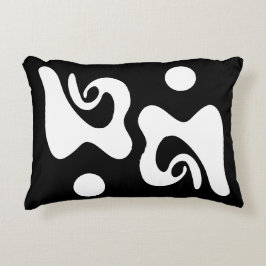 Cojín Decorativo Arte abstracto en blanco y negro