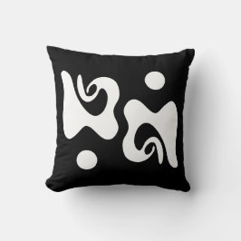 Cojín Decorativo Arte abstracto en blanco y negro